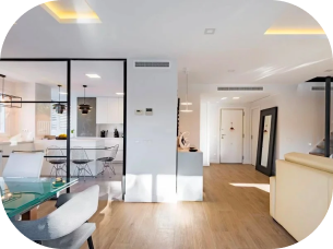 imagen de un espacio abierto con ventilación por conductos